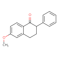 Chemical structure of 6-methoxy-2-phenyl-1,2,3,4-tetrahydronaphthalen-1-one - CSSB00016988796