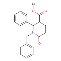 Chemical structure of methyl 1-benzyl-6-oxo-2-phenylpiperidine-3-carboxylate - CSSB00238256174