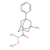 Chemical structure of N-methoxy-N,3-dimethyl-5-phenyladamantane-1-carboxamide - CSSB07622313422