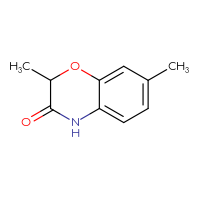 Chemical structure of 2,7-dimethyl-3,4-dihydro-2H-1,4-benzoxazin-3-one - CSSB00000118943