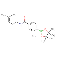 Chemical structure of 3-methyl-N-(4-methylpent-3-en-1-yl)-4-(4,4,5,5-tetramethyl-1,3,2-dioxaborolan-2-yl)benzamide - CSSB02533259432