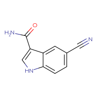 Chemical structure of 5-cyano-1H-indole-3-carboxamide - CSSB05421873234