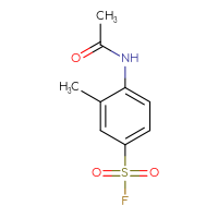 Chemical structure of 4-acetamido-3-methylbenzene-1-sulfonyl fluoride - CSSB02496994755