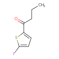 Chemical structure of 1-(5-iodothiophen-2-yl)butan-1-one - CSSB06259029660