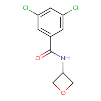 Chemical structure of 3,5-dichloro-N-(oxetan-3-yl)benzamide - CSSB00012701976