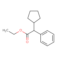 Chemical structure of ethyl 2-cyclopentyl-2-phenylacetate - CSSB03445955327