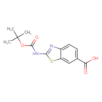 Chemical structure of 2-{[(tert-butoxy)carbonyl]amino}-1,3-benzothiazole-6-carboxylic acid - CSSB00012047228