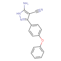 Chemical structure of 5-amino-3-(4-phenoxyphenyl)-1H-pyrazole-4-carbonitrile - CSSB00016995158
