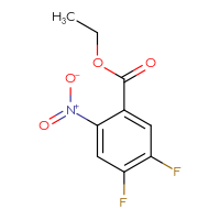 Chemical structure of ethyl 4,5-difluoro-2-nitrobenzoate - CSSB00011586489