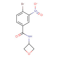 Chemical structure of 4-bromo-3-nitro-N-(oxetan-3-yl)benzamide - CSSB00006206116