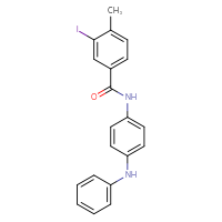 Chemical structure of 3-iodo-4-methyl-N-[4-(phenylamino)phenyl]benzamide - CSSB00020575070