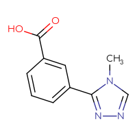 Chemical structure of 3-(4-methyl-4H-1,2,4-triazol-3-yl)benzoic acid - CSSB00011776536