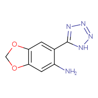 Chemical structure of 6-(1H-1,2,3,4-tetrazol-5-yl)-2H-1,3-benzodioxol-5-amine - CSSB00010170813