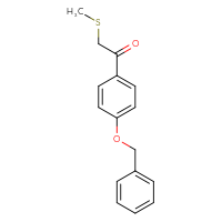 Chemical structure of 1-[4-(benzyloxy)phenyl]-2-(methylsulfanyl)ethan-1-one - CSSB00015015795