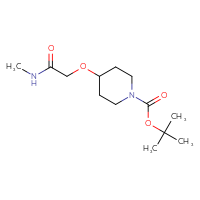 Chemical structure of tert-butyl 4-[(methylcarbamoyl)methoxy]piperidine-1-carboxylate - CSSB00010090573