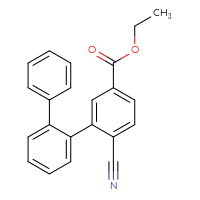 Chemical structure of ethyl 3-{[1,1'-biphenyl]-2-yl}-4-cyanobenzoate - CSSB06588998564