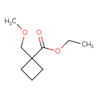 Chemical structure of ethyl 1-(methoxymethyl)cyclobutane-1-carboxylate - CSSB00019792505