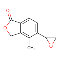 Chemical structure of 4-methyl-5-(oxiran-2-yl)-1,3-dihydro-2-benzofuran-1-one - CSSB00000109779