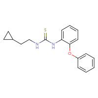 Chemical structure of 3-(2-cyclopropylethyl)-1-(2-phenoxyphenyl)thiourea - CSSB02101294817