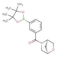 Chemical structure of (1R,4R)-5-[3-(4,4,5,5-tetramethyl-1,3,2-dioxaborolan-2-yl)benzoyl]-2-oxa-5-azabicyclo[2.2.1]heptane - CSSB14965020841