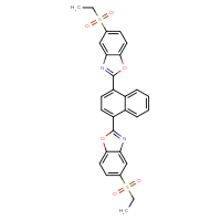Chemical structure of 5-(ethanesulfonyl)-2-{4-[5-(ethanesulfonyl)-1,3-benzoxazol-2-yl]naphthalen-1-yl}-1,3-benzoxazole - CSSB00102585121