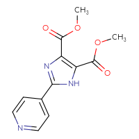 Chemical structure of 4,5-dimethyl 2-(pyridin-4-yl)-1H-imidazole-4,5-dicarboxylate - CSSB06588650280
