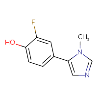 Chemical structure of 2-fluoro-4-(1-methyl-1H-imidazol-5-yl)phenol - CSSB00010665417