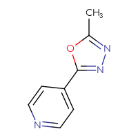 Chemical structure of 4-(5-methyl-1,3,4-oxadiazol-2-yl)pyridine - CSSB00000018772