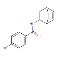 Chemical structure of N-{bicyclo[2.2.2]oct-5-en-2-yl}-4-bromobenzamide - CSSB02007513340