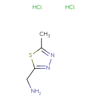 Chemical structure of 1-(5-methyl-1,3,4-thiadiazol-2-yl)methanamine dihydrochloride - CSSB03496527512