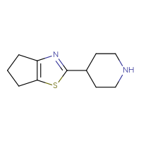 Chemical structure of 4-{4H,5H,6H-cyclopenta[d][1,3]thiazol-2-yl}piperidine - CSSB00011436421