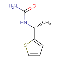 Chemical structure of [(1R)-1-(thiophen-2-yl)ethyl]urea - CSSB00015378703