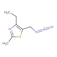 Chemical structure of 5-(azidomethyl)-4-ethyl-2-methyl-1,3-thiazole - CSSB20886425392