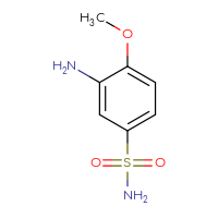Chemical structure of 3-amino-4-methoxybenzene-1-sulfonamide - CSSB00000233761