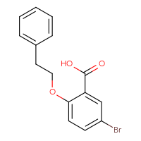 Chemical structure of 5-bromo-2-(2-phenylethoxy)benzoic acid - CSSB00000402946