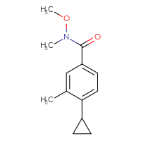 Chemical structure of 4-cyclopropyl-N-methoxy-N,3-dimethylbenzamide - CSSB07113817246