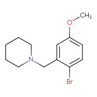 Chemical structure of 1-[(2-bromo-5-methoxyphenyl)methyl]piperidine - CSSB00005959581
