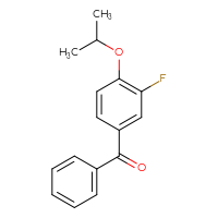 Chemical structure of [3-fluoro-4-(propan-2-yloxy)phenyl](phenyl)methanone - CSSB20879090855