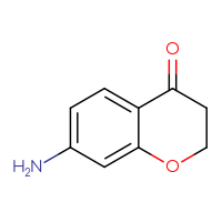 Chemical structure of 7-amino-3,4-dihydro-2H-1-benzopyran-4-one - CSSB00000102645