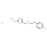 Chemical structure of [2-(4-fluorophenyl)ethyl][(2-methoxy-1,3-thiazol-5-yl)methyl]amine hydrochloride - CSSB00025747660