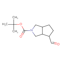 Chemical structure of tert-butyl 4-formyl-octahydrocyclopenta[c]pyrrole-2-carboxylate - CSSB06258657342