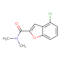 Chemical structure of 4-chloro-N,N-dimethyl-1-benzofuran-2-carboxamide - CSSB21043406784