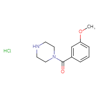 Chemical structure of 1-(3-methoxybenzoyl)piperazine hydrochloride - CSSB00000736682