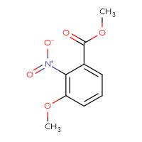 Chemical structure of methyl 3-methoxy-2-nitrobenzoate - CSSB00000031959