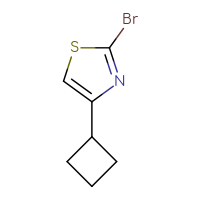Chemical structure of 2-bromo-4-cyclobutyl-1,3-thiazole - CSSB00010255807