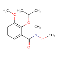 Chemical structure of N,3-dimethoxy-N-methyl-2-(propan-2-yloxy)benzamide - CSSB02002705722