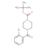 Chemical structure of tert-butyl 4-(2-bromobenzoyl)piperazine-1-carboxylate - CSSB00009812897