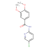 Chemical structure of N-(5-chloropyridin-2-yl)-3,4-dimethoxybenzamide - CSSB00046172327