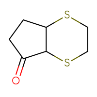 Chemical structure of hexahydro-2H-cyclopenta[b][1,4]dithiin-5-one - CSSB00000693329