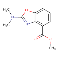 Chemical structure of methyl 2-(dimethylamino)-1,3-benzoxazole-4-carboxylate - CSSB00010872801